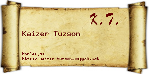 Kaizer Tuzson névjegykártya